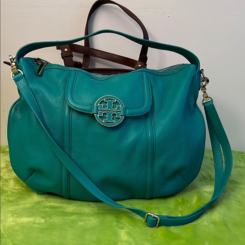 Tory Burch Teal Leather Women's Bag